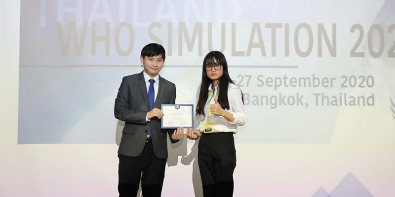 MUIC students won awards in Thailand WHO Simulation 2020