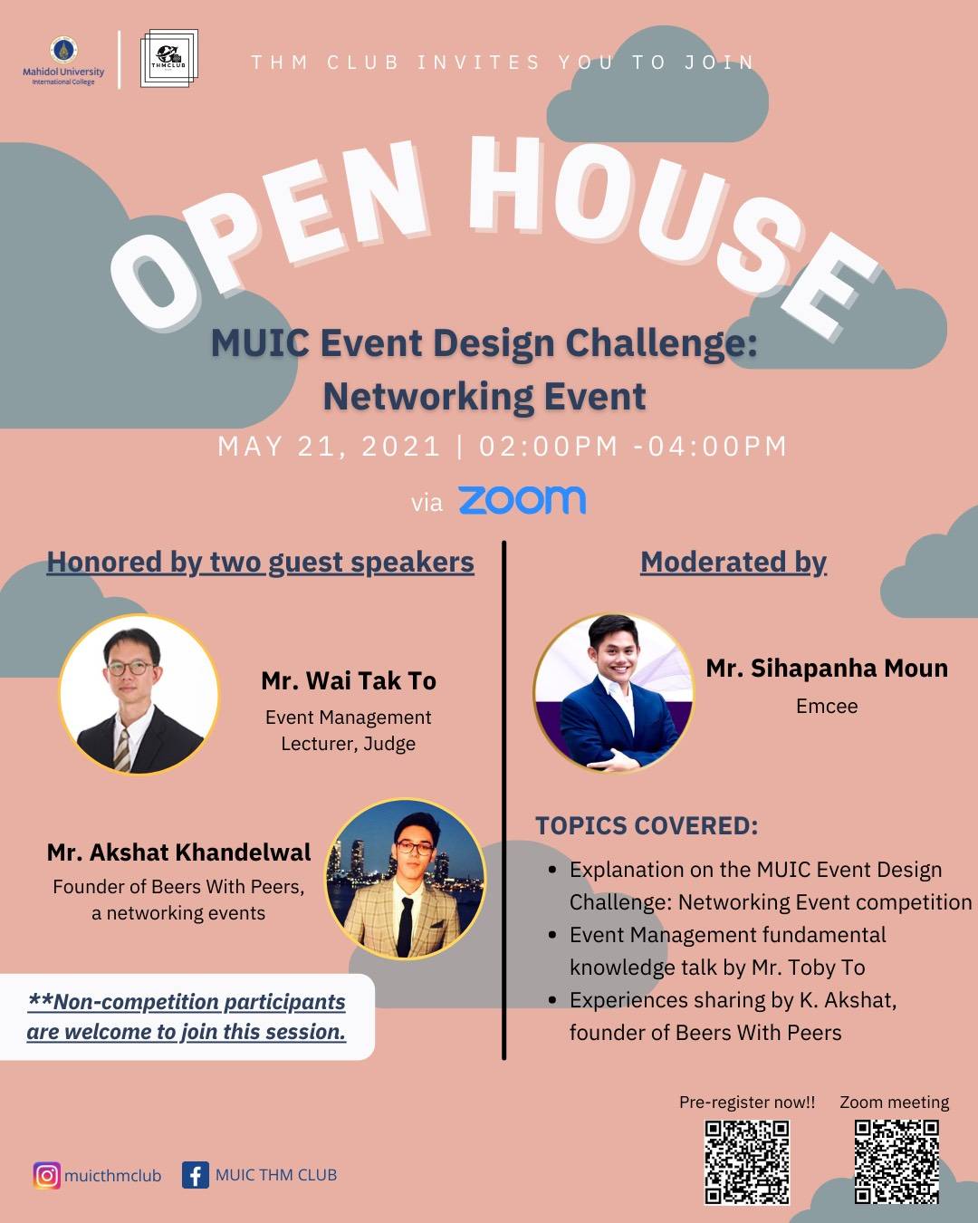 MUIC Event Design Challenge's 𝐎𝐏𝐄𝐍 𝐇𝐎𝐔𝐒𝐄 𝐒𝐄𝐒𝐒𝐈𝐎𝐍 MUIC Mahidol