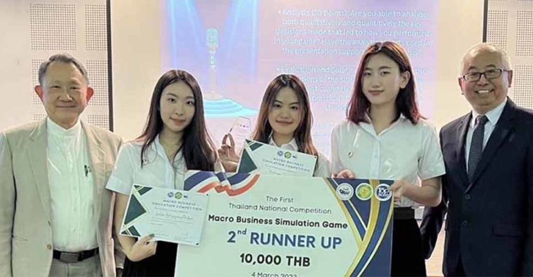 1000-MUIC Students Win 2nd Runner-up in Business Simulation Contest