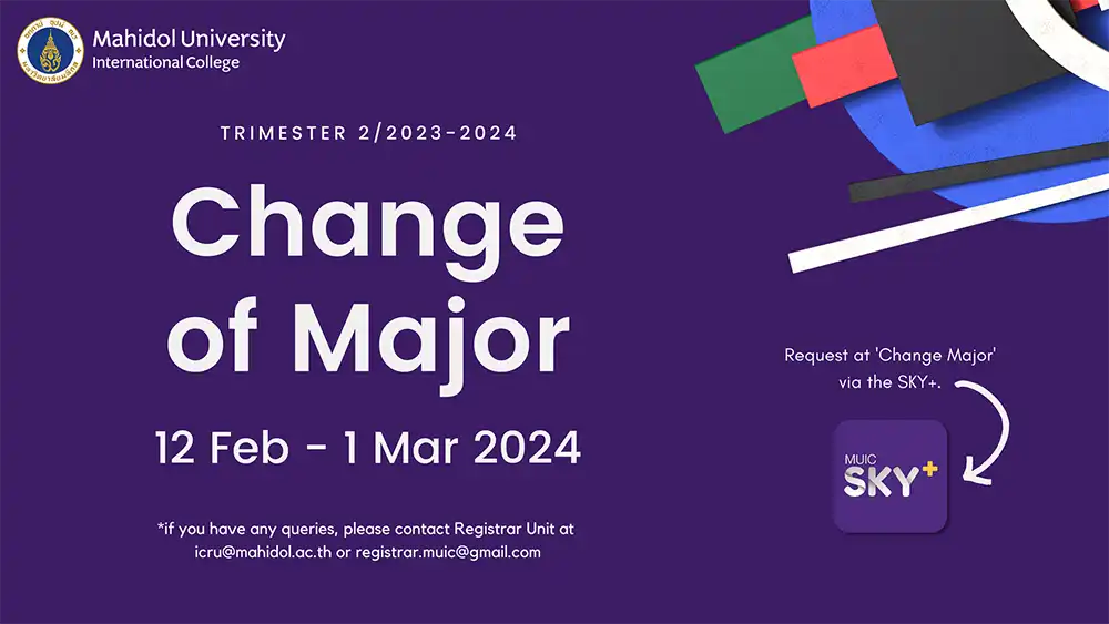 Change of Major Trimester 2 Year 2023-2024 website poster copy
