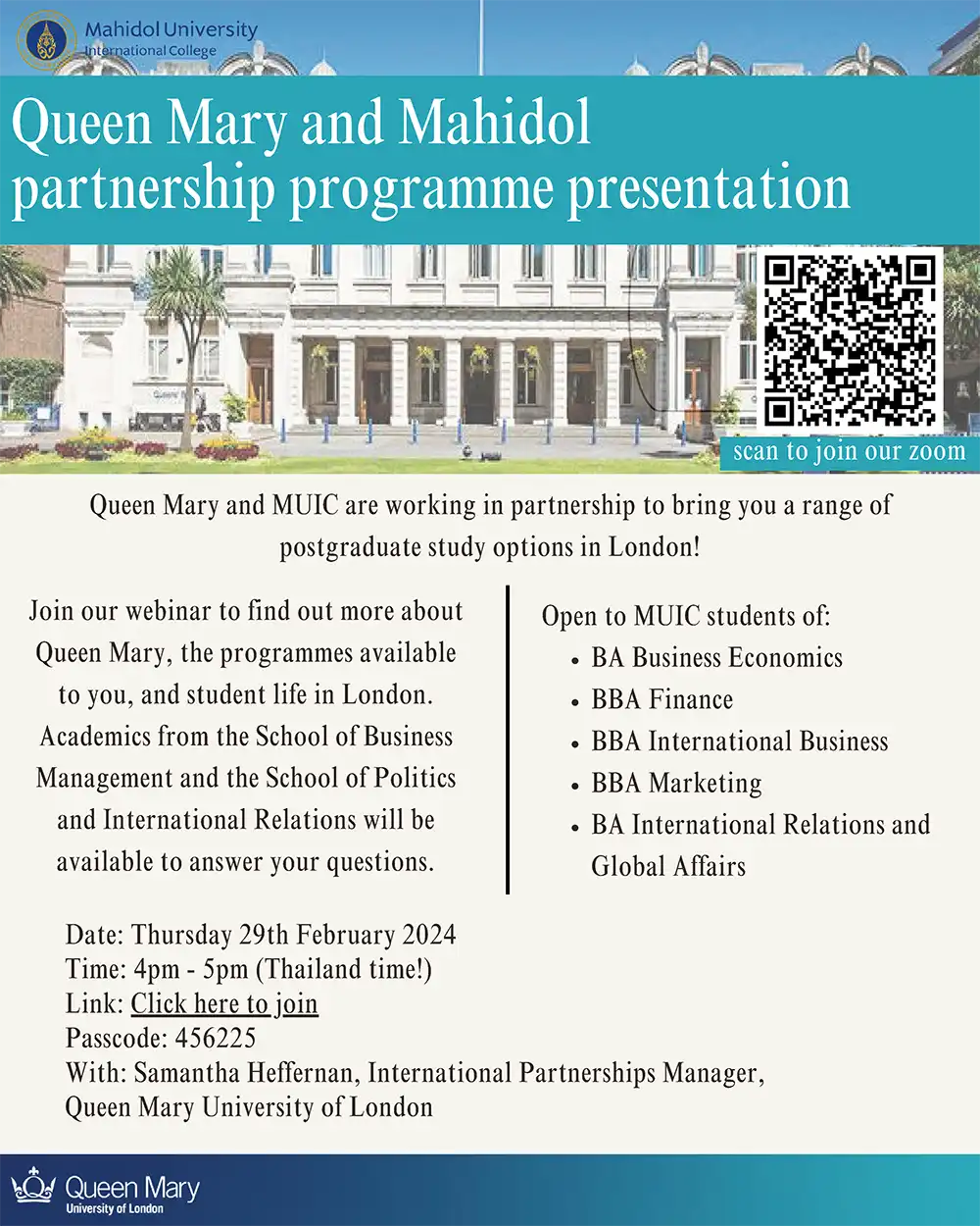 1000-Queen Mary and Mahidol partnership programmepresentation