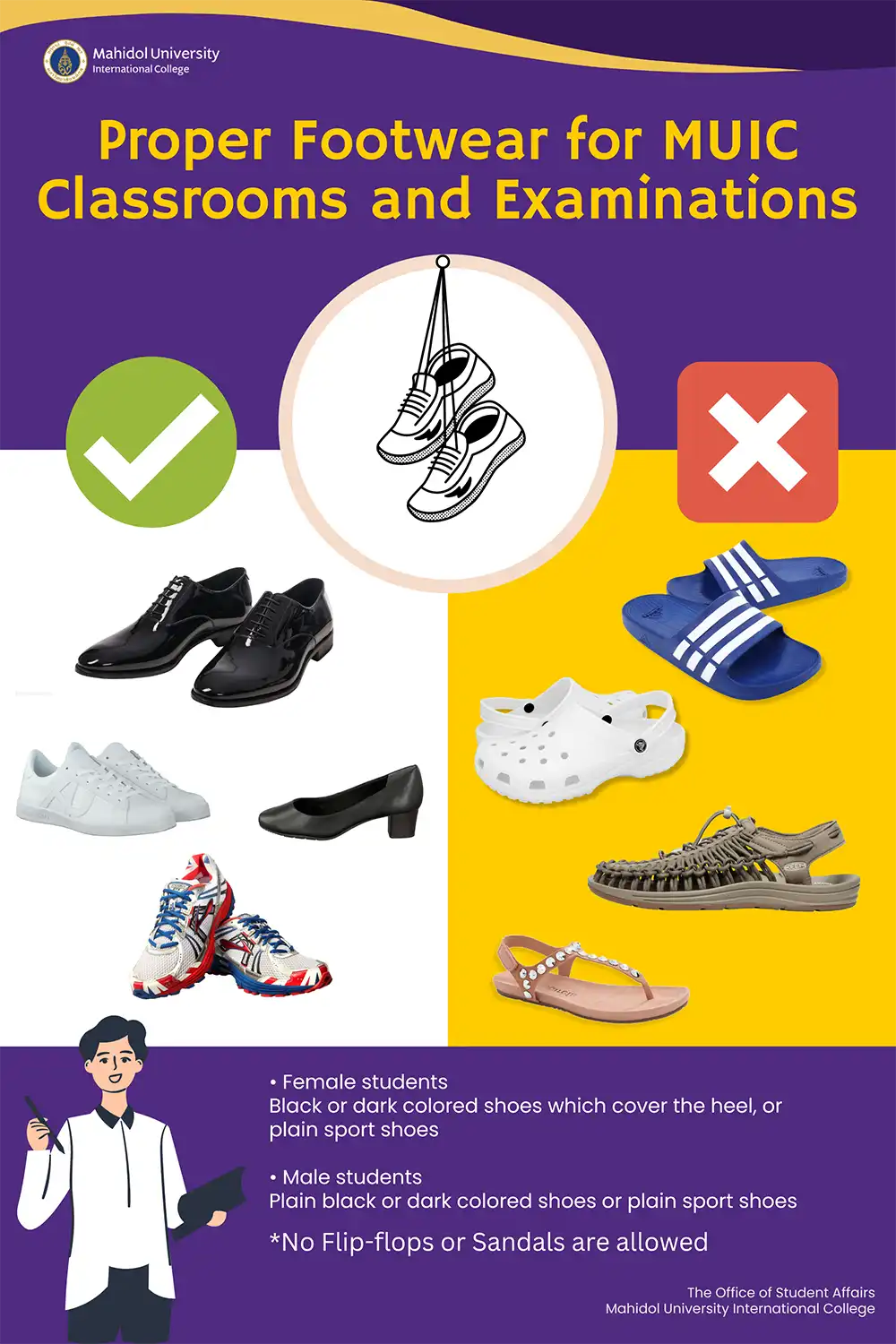 Proper Footwear for MUIC Classrooms and Examinations1 copy