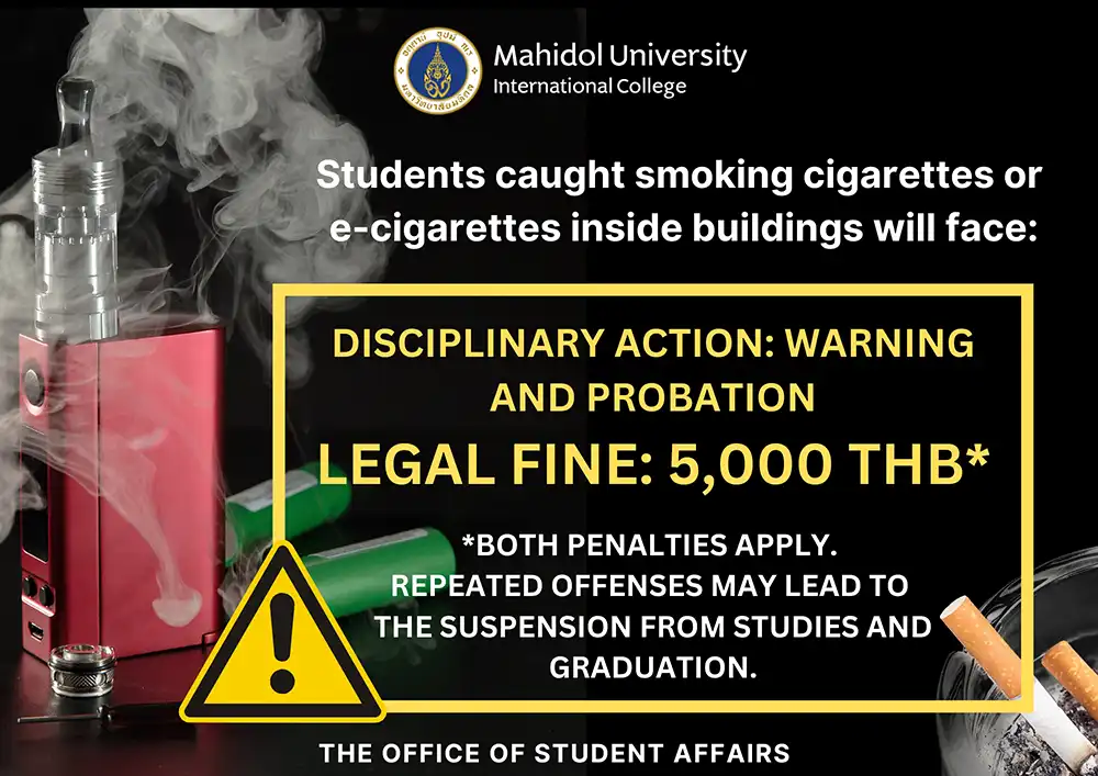 2 Students caught smoking cigarettes or e-cigarettes inside buildings will face copy